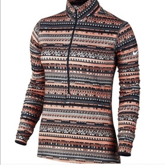 Nike Pro Dri Fit Half Zip in Aztec Peach Size Medium - Picture 2 of 10